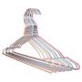 10Pcs Fancy Pink Blue Aluminum Metal Hanger for Clothes, Light Space Saving Dress Twisted Hanger with Notches Random Color