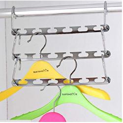 2pcs/Set Multi-Function Stainless Steel Clothes Hanger Creative Cloth Cabinet Clothes Rack Organizer Home Wardrobe Tool Racks