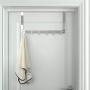 Dseap Over The Door Hook Hanger, Over The Door Towel Rack, for Coat Clothes Hat Towel Bathroom, Chromed, 2 Packs