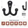 BIGLUFU Coat Hooks Heavy Duty 6pc Coats Hook Vintage Double Prong Wall Mounted with 12 Screws Retro Double Robe Hooks Utility Hooks for Coat, Scarf, Bag, Towel, Key, Cap, Cup, Hat (Black) (6 Pack) BIGLUFU Coat Hooks Heavy Duty 6pc Coats Hook Vintage Double Prong Wall Mounted with 12 Screws Retro Double Robe Hooks Utility Hooks for Coat, Scarf, Bag, Towel, Key, Cap, Cup, Hat (Black) (6 Pack)
