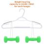 TIMMY Plastic Hangers 40 Pack Heavy Duty Clothes Hangers with Built-in Grip Non-Slip Pads Space Saving Super Lightweight Organizer for Closet Wardrobe,Perfect for Blouses Shirts and More(White&Grey)