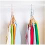 10pcs Random Color Coat Hangers for Clothes Creative Rotating Handle 5-Hole Windproof Hanger Baby Kids Wardrobe Classification Organizer