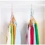 10pcs Random Color Coat Hangers for Clothes Creative Rotating Handle 5-Hole Windproof Hanger Baby Kids Wardrobe Classification Organizer 10pcs Random Color Coat Hangers for Clothes Creative Rotating Handle 5-Hole Windproof Hanger Baby Kids Wardrobe Classification Organizer