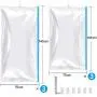 MRS BAG Hanging Vacuum Storage Bags 6 Pack (3Jumbo(57x27.6) + 3Short(41.3x27.6)) Space Saver Bag Dress Cover with Hook for Coats, Jackets, Clothes & Closet Storage - Hand Pump Included MRS BAG Hanging Vacuum Storage Bags 6 Pack (3Jumbo(57x27.6) + 3Short(41.3x27.6)) Space Saver Bag Dress Cover with Hook for Coats, Jackets, Clothes & Closet Storage - Hand Pump Included
