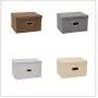 Bonwete Collapsible Canvas Storage Bag Clothes Organize Boxes with Cover for Book,Toy