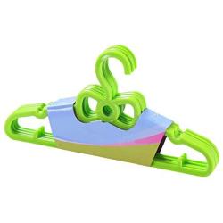yHRgETLD 5Pieces Kids Clothing Hangers,Children Clothes Plastic Hanging Racks Green