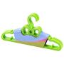 yHRgETLD 5Pieces Kids Clothing Hangers,Children Clothes Plastic Hanging Racks Green