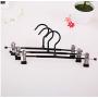 10pcs Multifunction Adjustable Clip Kids Space Saving Trouser Anti Slip Rack Stand Skirt Home Organizer Clothes Hanger Holder Random Color