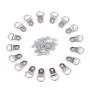 EDCarrying 100 Pack Heavy Duty D Ring Picture Hangers with Screws Single Hole PH-1 (Silver)