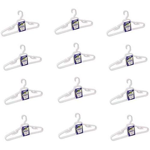 Merrick Engineering C84311-GH White Giant Tubular Plastic Hanger - 3*12 packs (36 hangers)