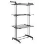Cherry-Lee 3 Tier Clothes Drying Rack Laundry Dryer Hanger Compact Storage Steel with Stainless Steel Hanging Rods, Indoor Outdoor (Blue/Gray) Compatible Big Sale