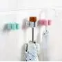 YWT 3 Piece Non-Marking Broom Mop Hanger Bathroom Free Punching Mop Frame Reusable Self-Adhesive Broom Holder Non-Slip Waterproof Wall-Mounted Storage Tool Holder