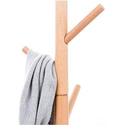 Tree Coat Rack,Beech Wood Free Standing Easy Assembly No Tools Required with 8 Hooks Entryway Coat Hanger for Clothes-a 40x175cm(16x69inch)