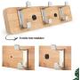 XFENG Coat Hook Rack Wall Mounted Clothes Hanger Bamboo Robe Towel Holder(4 and 5 Hooks) (Size : A)