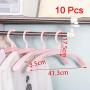 Hershii Plastic Shirt Hangers Closet Storage Organizer Solid Color Space Saving Clothes Tops Blouses Hangers for Department Store, Pack of 10