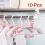 Hershii Plastic Shirt Hangers Closet Storage Organizer Solid Color Space Saving Clothes Tops Blouses Hangers for Department Store, Pack of 10 Hershii Plastic Shirt Hangers Closet Storage Organizer Solid Color Space Saving Clothes Tops Blouses Hangers for Department Store, Pack of 10