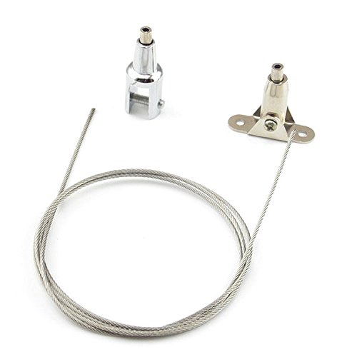 Chris-Wang 2Pack Ceiling Mount Gallery Large Picture/Billboard/Painting/Art Exhibition/Glass/Arcylic Board Display Kit Wire Swing Code Hanging System Hanger(LYC-1922)