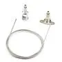 Chris-Wang 2Pack Ceiling Mount Gallery Large Picture/Billboard/Painting/Art Exhibition/Glass/Arcylic Board Display Kit Wire Swing Code Hanging System Hanger(LYC-1922)