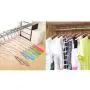 LZLAN Wide Shoulder Hanger Plastic Seamless Windproof Clothing Clothes Rack (Green,One Size)