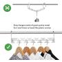 RZChome 6 Pack Metal Magic Hangers Space Saving Hangers Closet Space Saving Wardrobe Clothing Hanger Oragnizer, Updated Hook Design