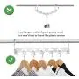 RZChome 6 Pack Metal Magic Hangers Space Saving Hangers Closet Space Saving Wardrobe Clothing Hanger Oragnizer, Updated Hook Design