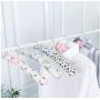 5pcs Random Color Sponge Cotton Satin Padded Coat Clothes Suit Dress Hangers Rack