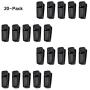 SUNTRADE 20 Pack Plastic Finger Clips for Hangers,Strong Pinch Grip Clips for Use with Slim-line Clothes Hangers, Clips for Velvet Hangers (20, Black)