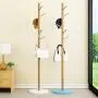 Cxjff Floor Standing Coat Rack Hanger Clothes 7 Hooks Stable Simple Easy Install Bamboo, 4 Colors, 37x37x170cm (Color : White) Cxjff Floor Standing Coat Rack Hanger Clothes 7 Hooks Stable Simple Easy Install Bamboo, 4 Colors, 37x37x170cm (Color : White)