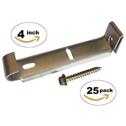 K-TEC 4 Inch Hidden Gutter Hanger Bracket with Screw (25 Pack)