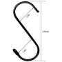ESFUN 30 Pack Black S Shaped Hooks for Rack Hanging Pots and Pans, Plants, Coffee Cups, Clothes, Coats, Bags, Towels Purse, Jeans, Jewelry in Kitchen,Bedroom, Bathroom/3.5 inch Length