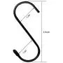 ESFUN 30 Pack Black S Shaped Hooks for Rack Hanging Pots and Pans, Plants, Coffee Cups, Clothes, Coats, Bags, Towels Purse, Jeans, Jewelry in Kitchen,Bedroom, Bathroom/3.5 inch Length