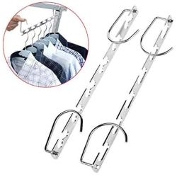 DNJKSA Clothes Hanger Metal Multifunctional Metal Iron Hanger Product Hanging(5 Pieces/Lot)(Random Color)