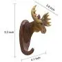 Bueer Creative Resin and Iron Rustic Vintage Animal Head Wall Mounted Hanger Iron Rack Cloth Coat Scarf Towel Bag Key Wall Hooks Rack Bathroom Kitchen Decoration