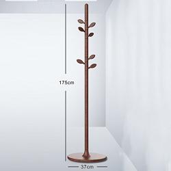 DNSJB Wooden Coat Rack Stand Floor Standing Tree Clothes Hat Hanger Stand with 7 Hooks 360° Rotation Height Adjustable, Height 68.9 in 3 Colors (Color : Walnut)