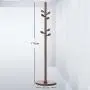 DNSJB Wooden Coat Rack Stand Floor Standing Tree Clothes Hat Hanger Stand with 7 Hooks 360° Rotation Height Adjustable, Height 68.9 in 3 Colors (Color : Walnut)