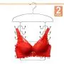 HOUSE DAY Tank Tops 2 Pack Cami Hanger Space Saving Folding Hanger Metal Magic Cloth Hangers Smart Closet Organizer for Cami, Bra, Pajamas, Strappy Dress,Bathing Suit,Silver HOUSE DAY Tank Tops 2 Pack Cami Hanger Space Saving Folding Hanger Metal Magic Cloth Hangers Smart Closet Organizer for Cami, Bra, Pajamas, Strappy Dress,Bathing Suit,Silver