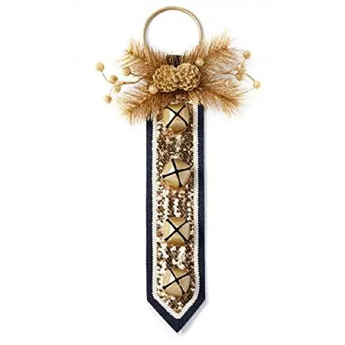 Gold & Navy Bell Door Hanger, 21". Gold & Navy Bell Door Hanger, 21".