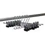 12 Quality Pants Hangers Heavy Duty Add-on Skirt/Slack Metal Hanger, Extra Wide Adjustable Clips, Multi Stackable Add on Hangers, Chrome, Jeans, Bottoms (12)
