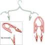 Travel Hangers with Clips Portable Folding Clothes Hangers with 1 pcs Clothesline 12 pcs with 24 pcs Hanger Clips for Scarves Suits Trousers Pants Shirts Socks Underwear Travel Home Foldable Clothes