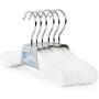 HANGERWORLD 12 White 9.8inch Wooden Kids Coat Clothes Garment Top Baby Toddler Hangers Metal Swivel Hook