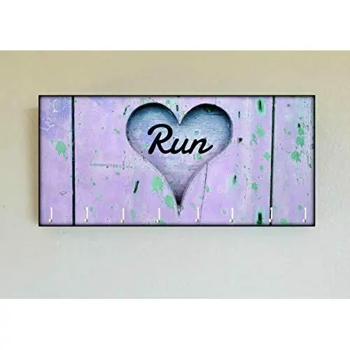 Race Medal Holder/Running Medal Hanger RUN Carved Heart Purple- Wood Wall Mounted Medal Organizer. CUSTOMIZATION Available Race Medal Holder/Running Medal Hanger RUN Carved Heart Purple- Wood Wall Mounted Medal Organizer. CUSTOMIZATION Available
