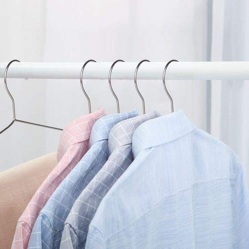 Fayleeko Wire Hangers 40 Pack Coat Hangers Strong Heavy Duty Stainless Steel Metal Hangers 16.5 Inch Ultra Thin Space Saving Clothes Hangers