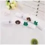 10 Pcs White Cotton Fabric Padded Clothes Hanger for Kids Children, Cute Bear Cartoon Coat Hanger for Baby Color Random