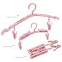 shengyuze Portable Folding Clothes Hanger Non-Slip Drying Rack with Two Clips for Travel Space Saving for Home Storage, PP - Green
