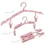 shengyuze Portable Folding Clothes Hanger Non-Slip Drying Rack with Two Clips for Travel Space Saving for Home Storage, PP - Green