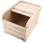Rice Storage Bin, Paulownia Wood Shuttered Cereals Storage Container Great for Cereals Rice Kitchen Storage Boxes with Cover 10Kg(#01)