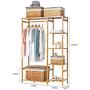 PLLP Drying Rack Hangers Simple Solid Wood Coat Rack Hanging Hanger Landing Bedroom Clothes Shelf Storage Rack Clothes Rack