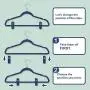 Trgowaul 20 Pack Velvet Pants Hanger Clips, Finger Clips for Hangers, Strong Pinch Grip Clips for Use with Slim-line Clothes Hangers, Clips for Velvet Hangers (Dark Blue)