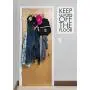 DoorShroom Door Clothing Hanger 20 Hook Modular Rack, Chrome