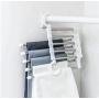 Modern 5-in-1 Portable Multi-Function Stainless Steel Pants Pants Hanger 5pcs Random Color Hanger Clothes Black and White Hangers